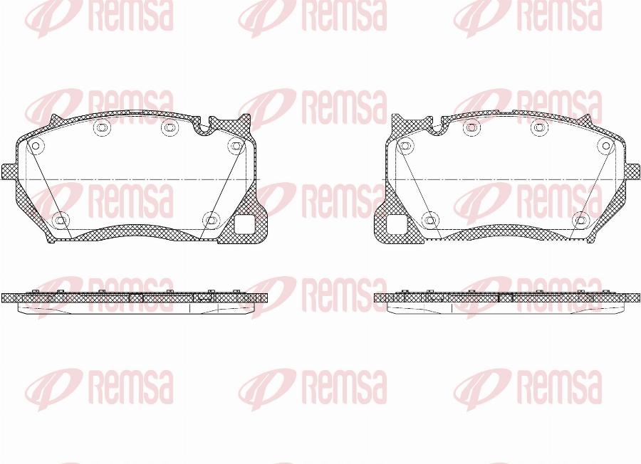 Remsa 1743.20 - Тормозные колодки, дисковые, комплект parts5.com