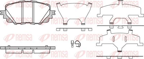 Remsa 1708.00 - Тормозные колодки, дисковые, комплект parts5.com