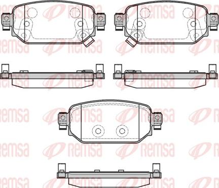 Remsa 1731.02 - Тормозные колодки, дисковые, комплект parts5.com