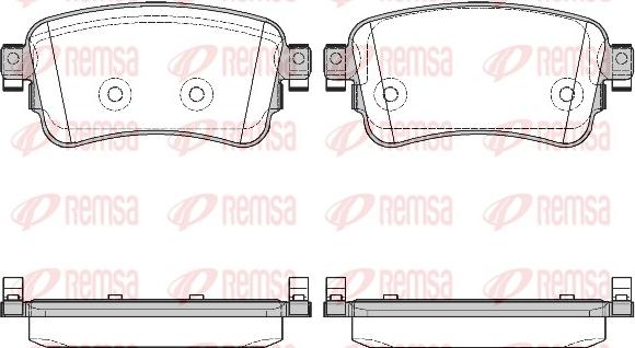 Remsa 1720.00 - Тормозные колодки, дисковые, комплект parts5.com