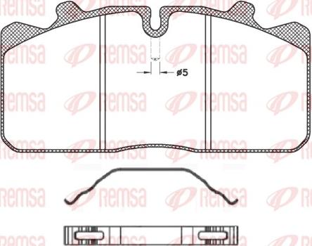 Remsa JCA 658.00 - Тормозные колодки, дисковые, комплект parts5.com