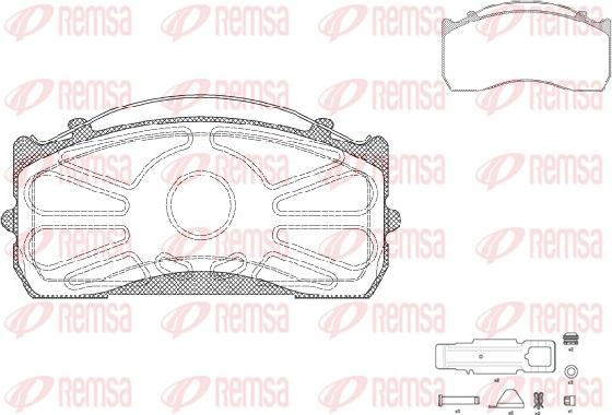 Remsa JCA 815.80 - Тормозные колодки, дисковые, комплект parts5.com