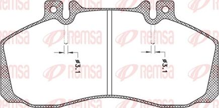 Remsa JCA 245.00 - Тормозные колодки, дисковые, комплект parts5.com