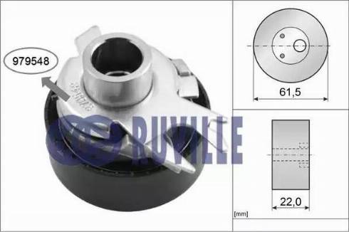 Ruville 55719 - Натяжной ролик, ремень ГРМ parts5.com