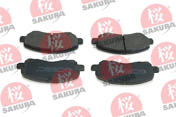 SAKURA 600-50-4340 - Тормозные колодки, дисковые, комплект parts5.com