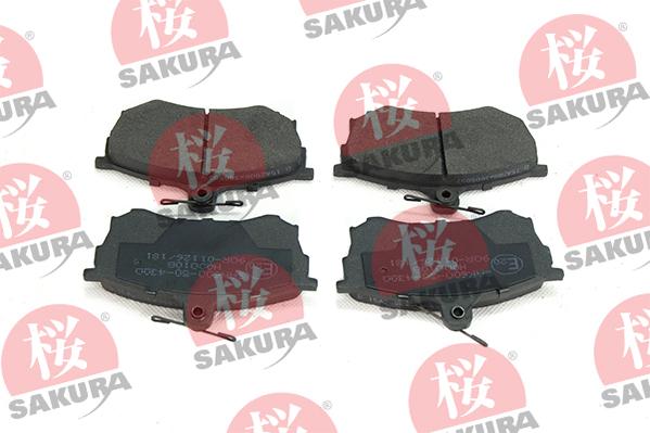 SAKURA 600-50-4300 - Тормозные колодки, дисковые, комплект parts5.com