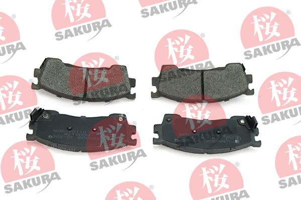 SAKURA 600-30-3580 - Тормозные колодки, дисковые, комплект parts5.com