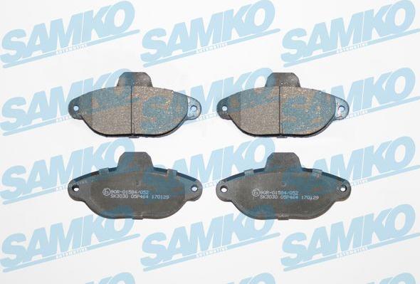 Samko 5SP464 - Тормозные колодки, дисковые, комплект parts5.com