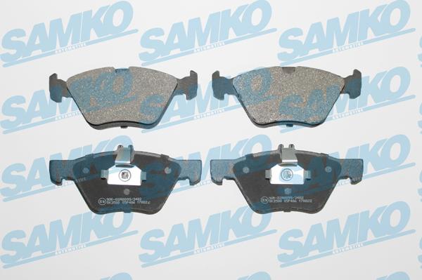 Samko 5SP406 - Тормозные колодки, дисковые, комплект parts5.com