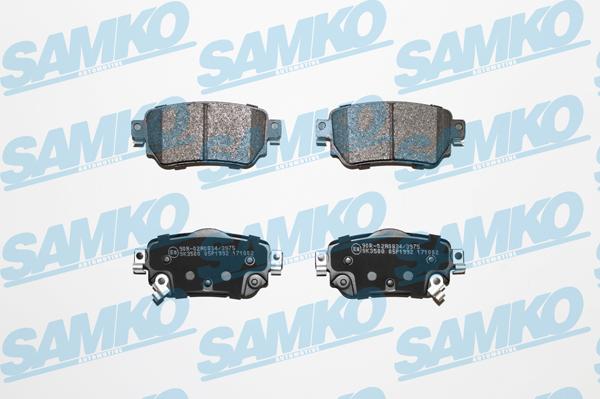 Samko 5SP1992 - Тормозные колодки, дисковые, комплект parts5.com