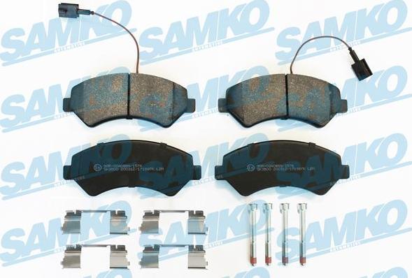 Samko 5SP1997K - Тормозные колодки, дисковые, комплект parts5.com