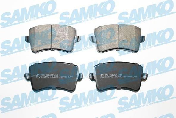 Samko 5SP1489 - Тормозные колодки, дисковые, комплект parts5.com