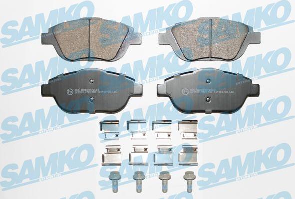 Samko 5SP1590K - Brake Pad Set, disc brake parts5.com