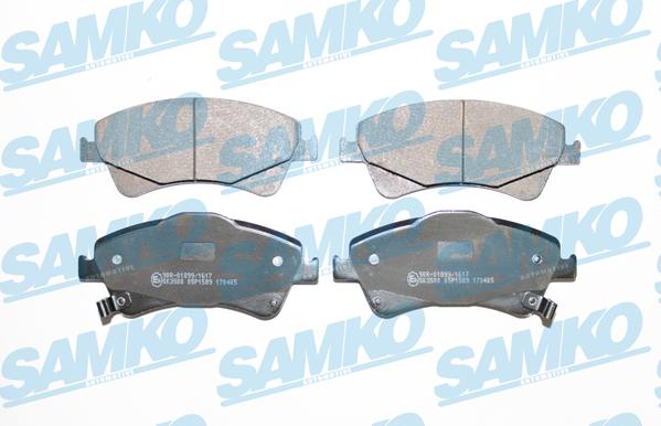 Samko 5SP1589 - Тормозные колодки, дисковые, комплект parts5.com