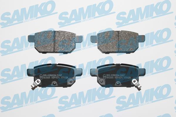 Samko 5SP1571 - Тормозные колодки, дисковые, комплект parts5.com