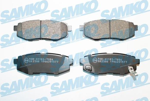 Samko 5SP1577 - Тормозные колодки, дисковые, комплект parts5.com