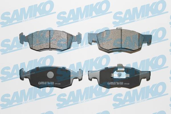 Samko 5SP1654 - Тормозные колодки, дисковые, комплект parts5.com