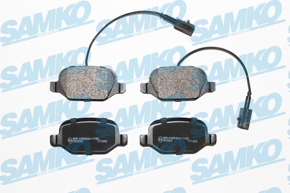 Samko 5SP1661 - Тормозные колодки, дисковые, комплект parts5.com