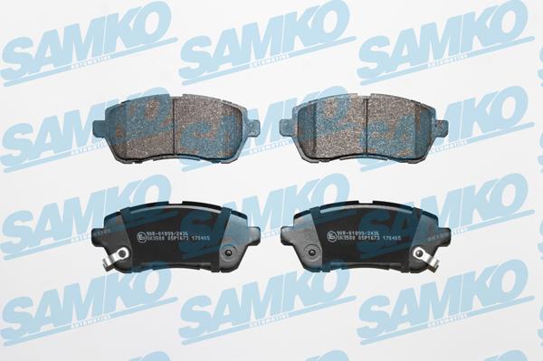 Samko 5SP1673 - Тормозные колодки, дисковые, комплект parts5.com