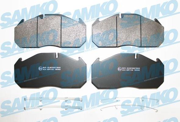Samko 5SP1152 - Тормозные колодки, дисковые, комплект parts5.com