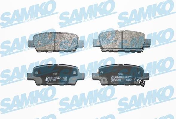 Samko 5SP1862 - Тормозные колодки, дисковые, комплект parts5.com