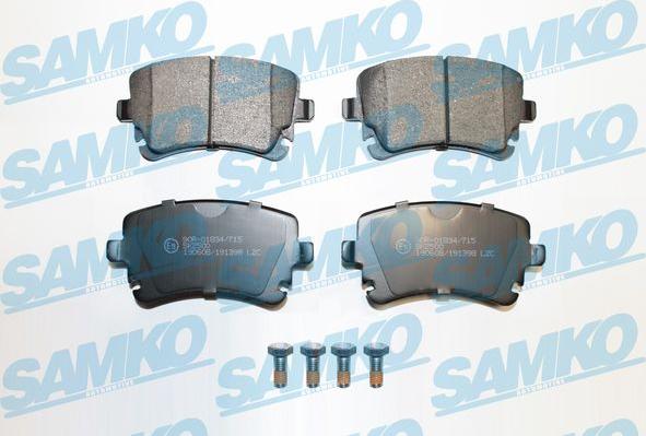 Samko 5SP1398 - Тормозные колодки, дисковые, комплект parts5.com