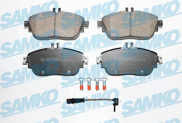 Samko 5SP1781A - Тормозные колодки, дисковые, комплект parts5.com