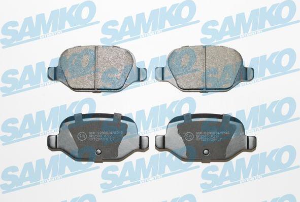 Samko 5SP872 - Тормозные колодки, дисковые, комплект parts5.com