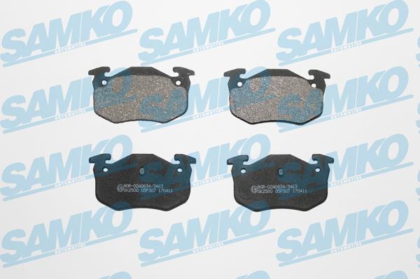 Samko 5SP307 - Тормозные колодки, дисковые, комплект parts5.com