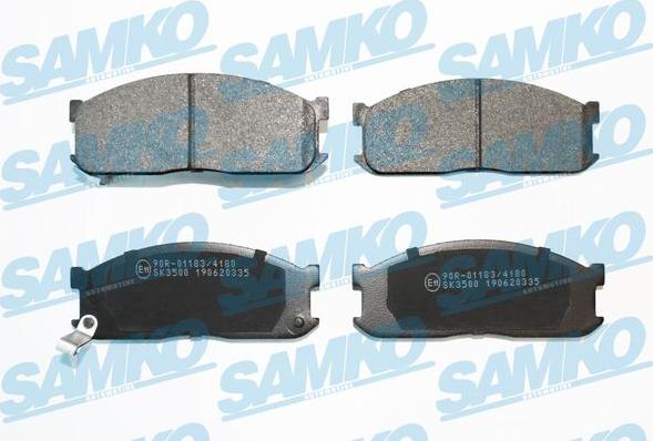 Samko 5SP335 - Brake Pad Set, disc brake parts5.com