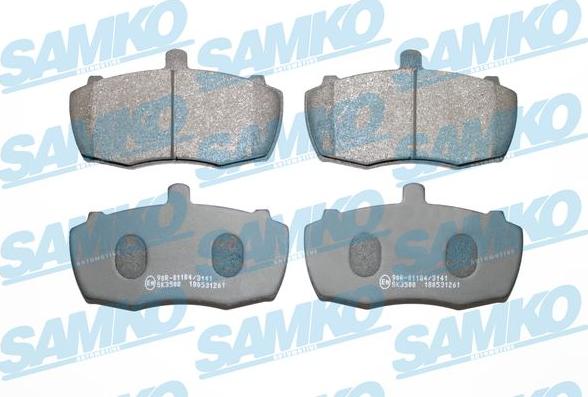 Samko 5SP261 - Тормозные колодки, дисковые, комплект parts5.com
