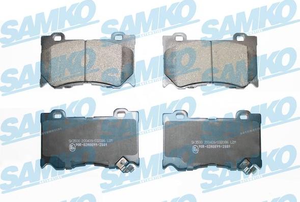 Samko 5SP2086 - Тормозные колодки, дисковые, комплект parts5.com