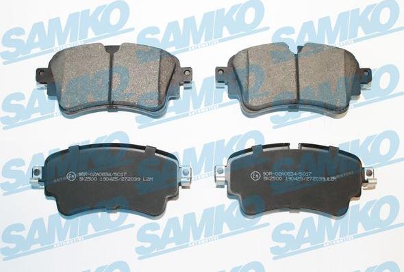 Samko 5SP2039 - Тормозные колодки, дисковые, комплект parts5.com