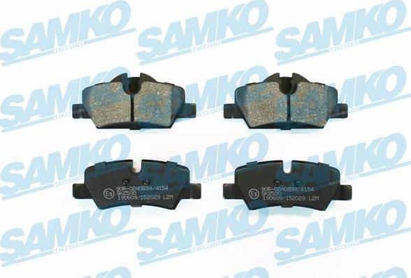 Samko 5SP2029 - Тормозные колодки, дисковые, комплект parts5.com