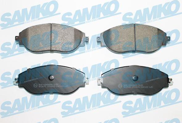 Samko 5SP2163 - Тормозные колодки, дисковые, комплект parts5.com