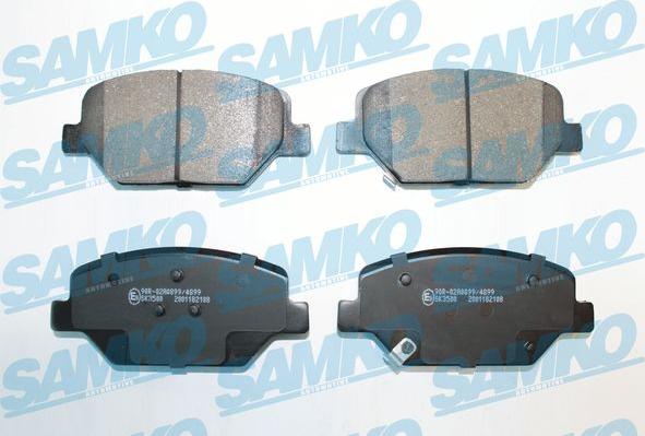 Samko 5SP2108 - Тормозные колодки, дисковые, комплект parts5.com