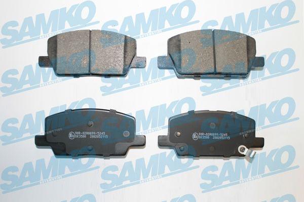 Samko 5SP2115 - Тормозные колодки, дисковые, комплект parts5.com