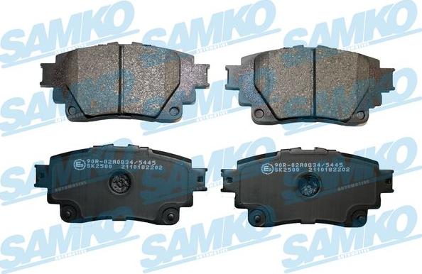 Samko 5SP2202 - Тормозные колодки, дисковые, комплект parts5.com