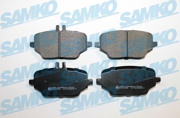 Samko 5SP2217 - Тормозные колодки, дисковые, комплект parts5.com