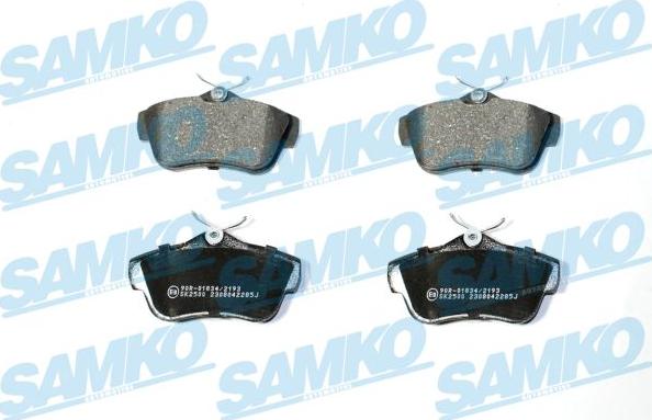 Samko 5SP2285 - Тормозные колодки, дисковые, комплект parts5.com