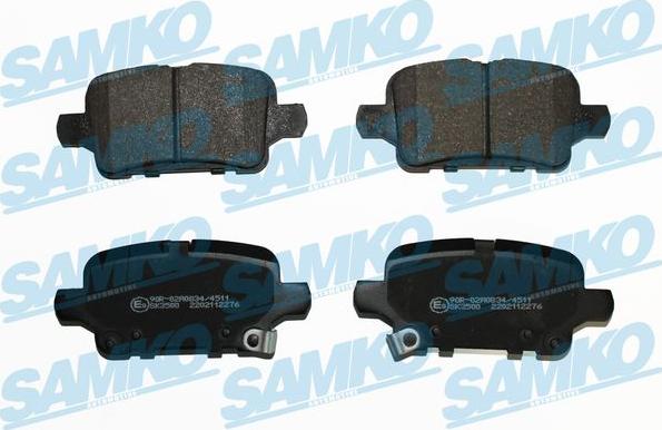 Samko 5SP2276 - Тормозные колодки, дисковые, комплект parts5.com