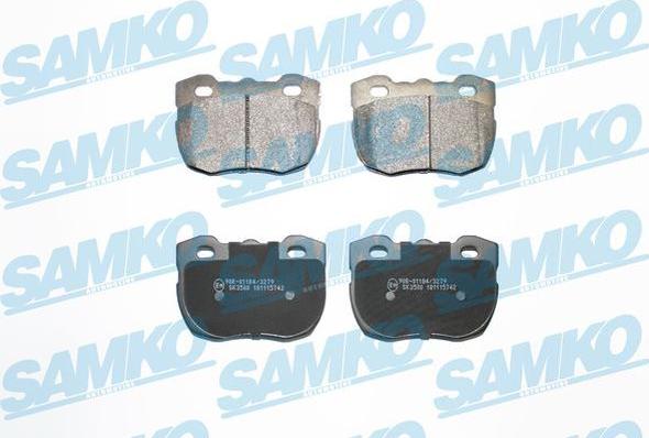 Samko 5SP742 - Тормозные колодки, дисковые, комплект parts5.com