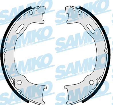 Samko 89560 - Комплект тормозных колодок, барабанные parts5.com