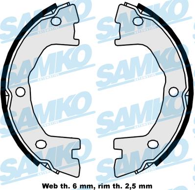 Samko 89250 - Комплект тормозных колодок, барабанные parts5.com