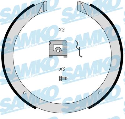 Samko 81098 - Комплект тормозных колодок, барабанные parts5.com