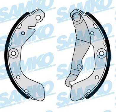 Samko 81168 - Комплект тормозных колодок, барабанные parts5.com