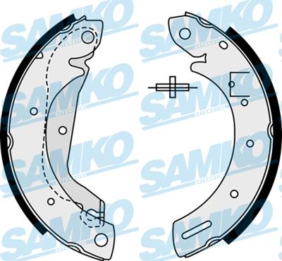 Samko 88500 - Комплект тормозных колодок, барабанные parts5.com