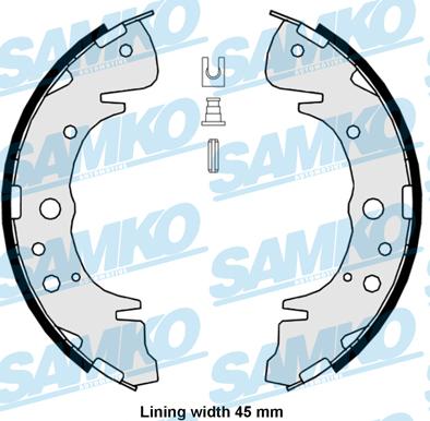 Samko 88020 - Комплект тормозных колодок, барабанные parts5.com