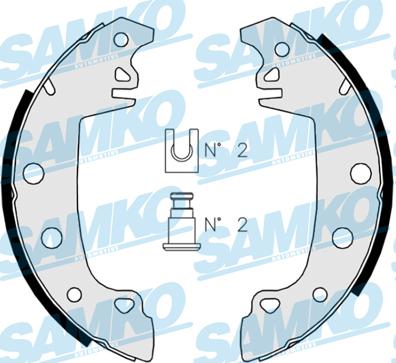 Samko 82850 - Комплект тормозных колодок, барабанные parts5.com