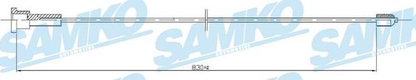 Samko C0553B - Тросик, cтояночный тормоз parts5.com